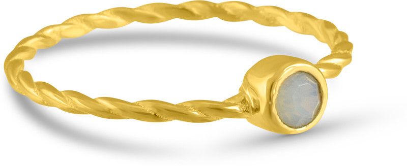 RING_02 Brass Swarovski Zirconia Gold Plated Ring