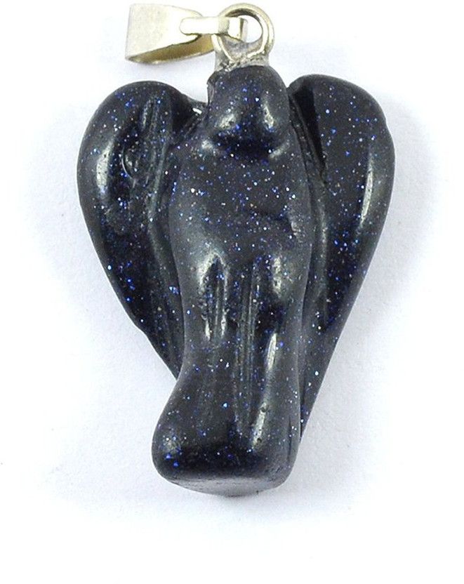 BLUE GOLD STONE ANGEL SHAPED PENDANT Crystal Crystal Pendant