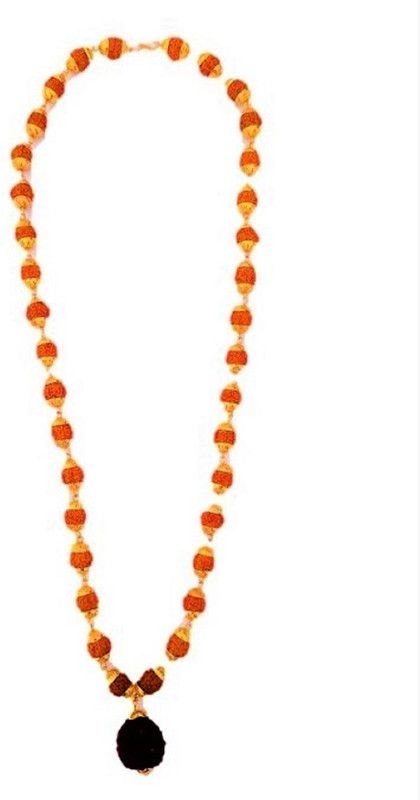 Original 5 Mukhi Rudraksha Natural 7mm Beads Japa Mala Wood Chain Wood Chain Wood Chain