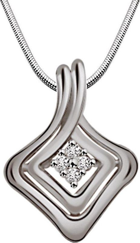 Mystery of Life - Real Diamond & Sterling Silver Pendant with 18 IN Chain (SDP153) Sterling Silver Diamond Sterling Silver Pendant
