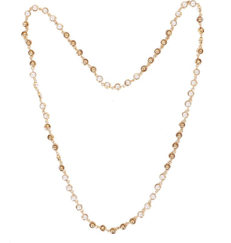 Singel Line Gold/White Pearl Mangalsutra Chain Without Pendant For Women Stone Mangalsutra