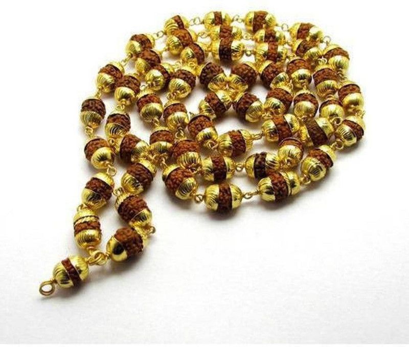Mala Gold Plated Caps AV11 Fabric Chain