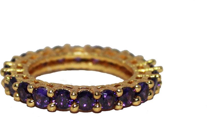 Bhanu Gems Brass Gold color imitation stone Ring Brass Zircon Rhodium Plated Ring