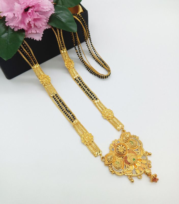 Gold Plated Letest & Designer Mangalsutra For Women_100748 Alloy Mangalsutra