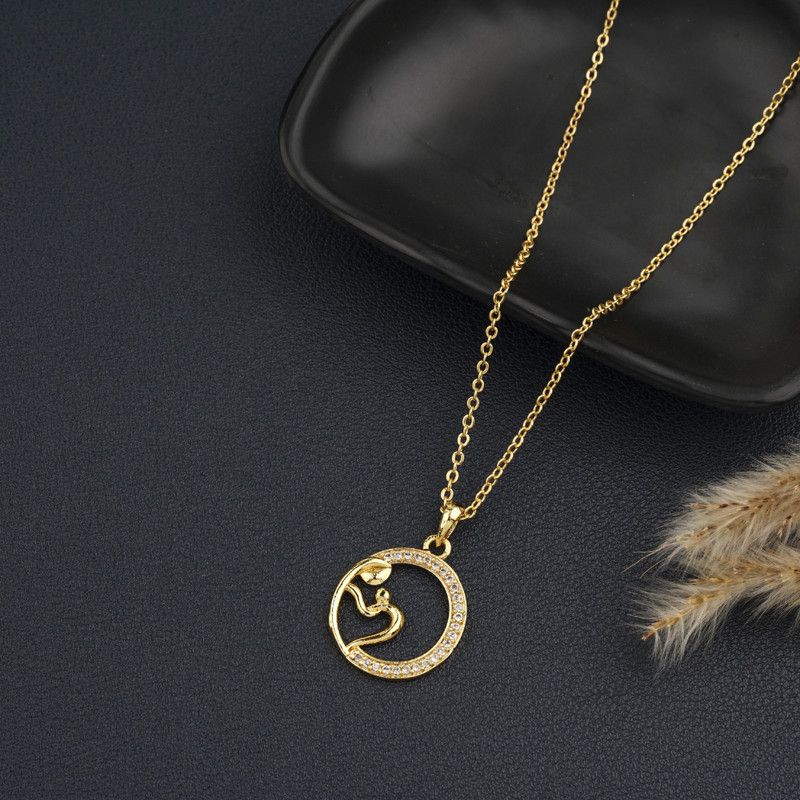 Silver Diamond Alloy Diamond Gold-plated Plated Alloy Chain Set