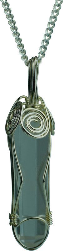 Clear Quartz Wire Wrapped Stone Pendant