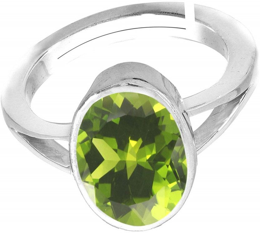 Metal Peridot Sterling Silver Plated Ring