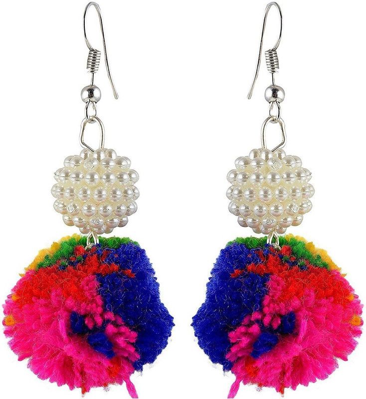 Pom Pom Designer Earring For Girls & Women Alloy Tassel Earring