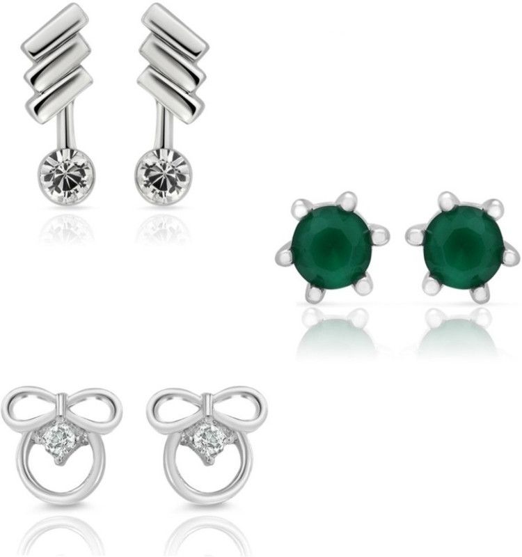 Cubic Zirconia Alloy, Brass Earring Set