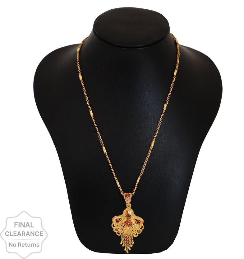 designer and stylish chain pendant for women and girls Gold-plated Copper Locket