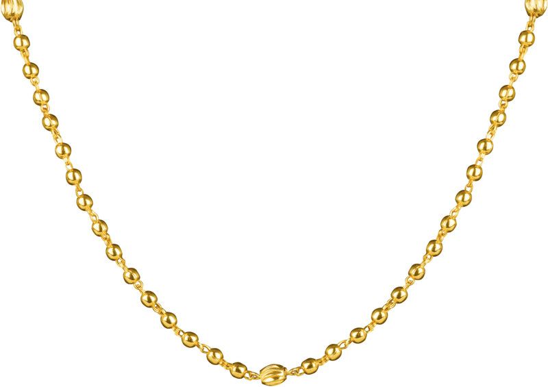 Shining Jewel 22K Long Gold Plated Tradtional Gold Mala Chain Necklace for Women (SJ_2434) Gold-plated Plated Brass Chain