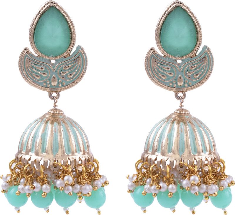 Beads, Pearl Alloy Earring Set, Jhumki Earring