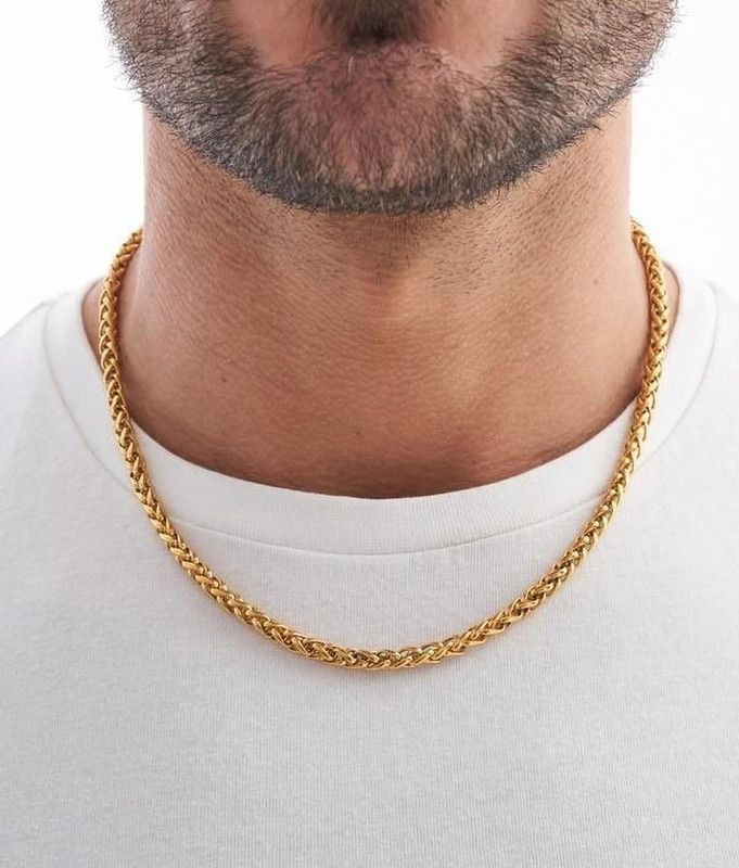 Chain gold for man and boy Gold-plated Plated Alloy Chain