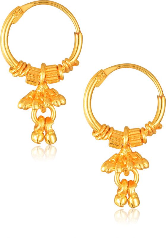 Traditional wear Gold Plated Clip-on Jhumki Bali Earring for Women[VFJ1758ERG ] Alloy Jhumki Earring