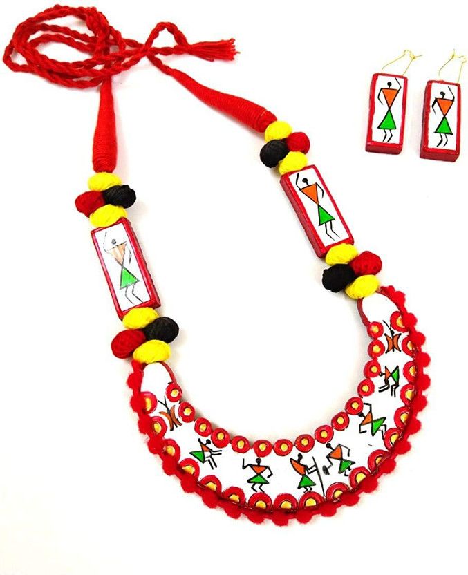 Terracotta White Jewel Set  (Pack of 1)