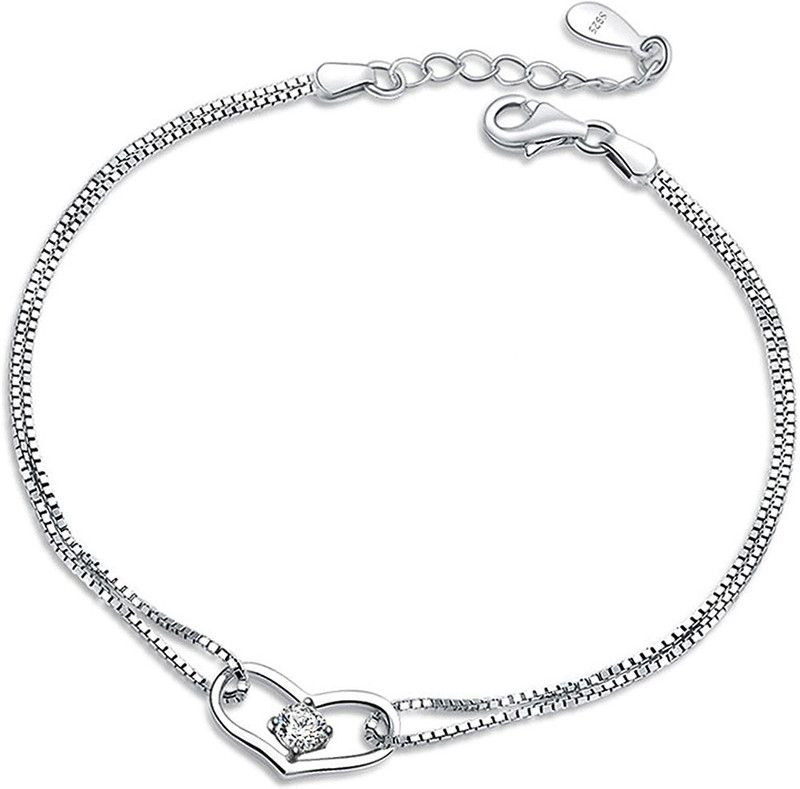 Sterling Silver Crystal Sterling Silver Bracelet