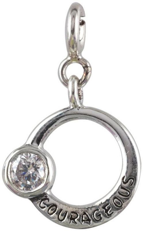 Fourseven Jewellery 925 Sterling Silver Courageous Aries Zodiac Charm with Crystal Quartz Sterling Silver Link Charm