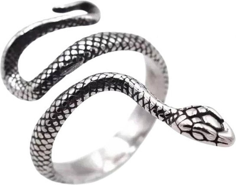 Snake Serpent Adjustable Snake Ring Silver Colour For Unisex Metal Ring