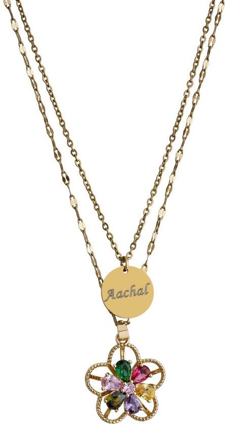 Engraved Ladies Pendant Stainless Steel Chain