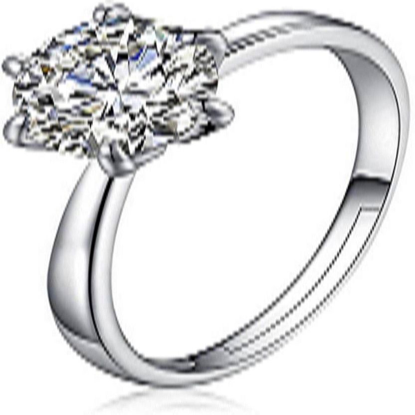 love couple band ring Metal Cubic Zirconia Sterling Silver Plated Ring