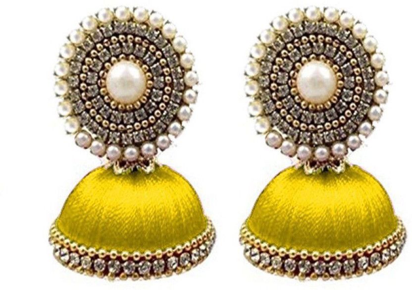 Designer Silk Dori Jhumki Earring