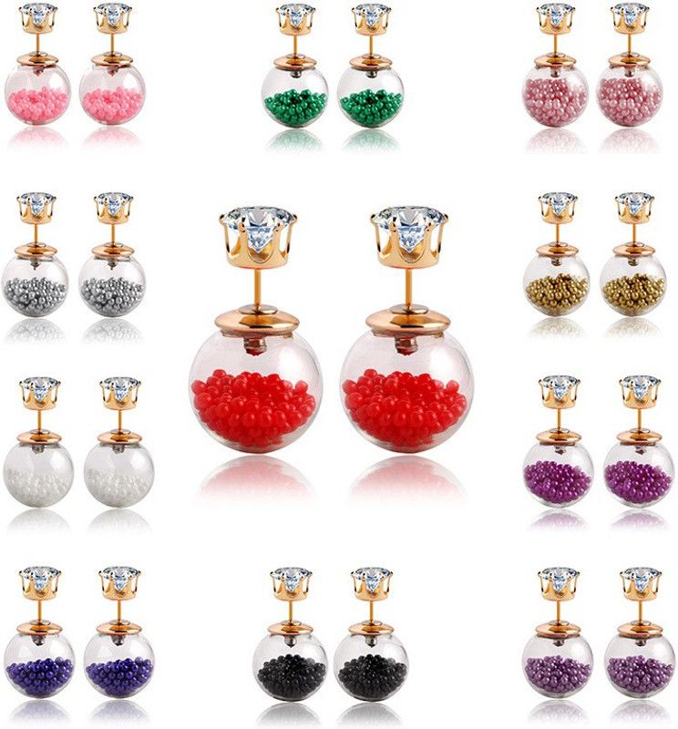 Trendy Glass Earring Set