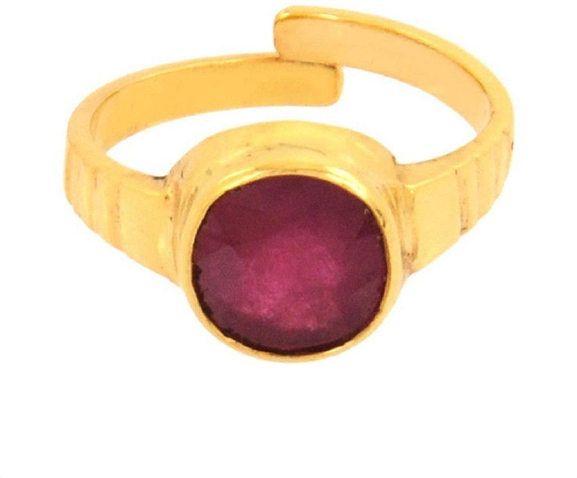 Ruby RIng / Manik RIng Ruby RIng / Manik RIng Simple Eligent And Natural Ruby Stone Ruby Gold Plated Ring