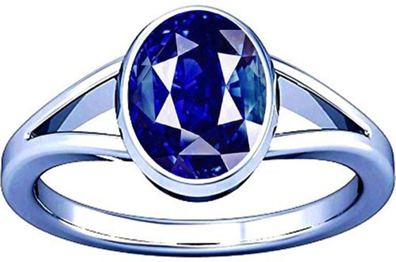 12.25 Ratti Neelam Stone Silver Ring Blue Sapphire Ring AAA Quality Gemstone Stone Sapphire Ring