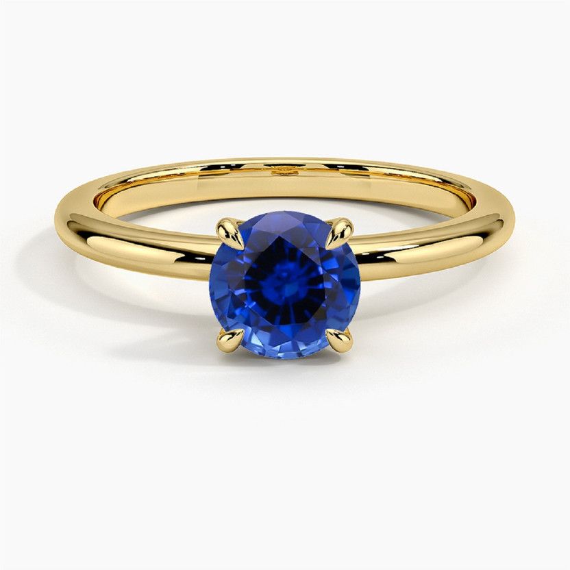Ratan Bazaar Certified and Beautiful Blue Blue Sapphire Adjustable Ring Copper Sapphire Gold Plated Ring