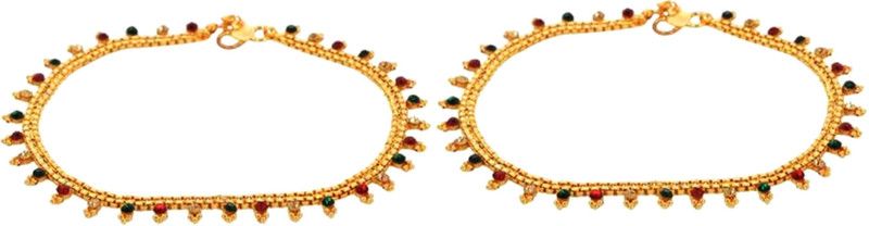 PRIYANSHU INDUSTRIES Alloy Anklet  (Pack of 2)