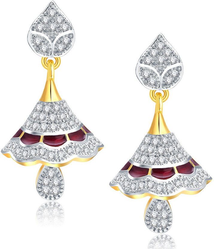 Gorgeous Gold And Rhodium Plated Alloy Jhumki Earring