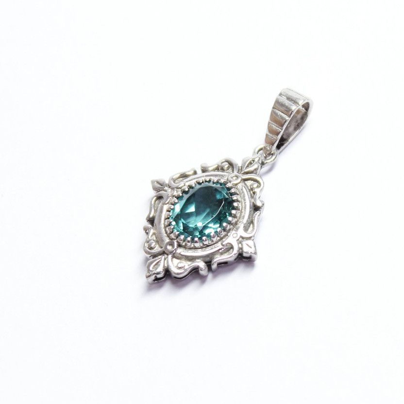 Rhodium Sterling Silver Pendant