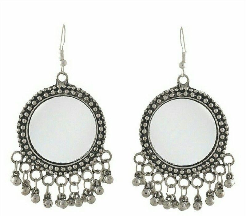 Trendy,Party Wear,Oxidized, Silver pearl Earrings Combo Beads, Chandbali Earring Alloy Huggie Earring