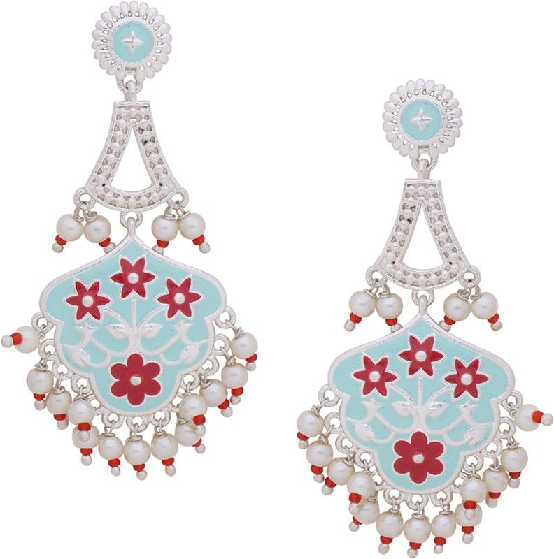 Tahira Ferozi Chandelier Earrings Beads Brass Drops & Danglers