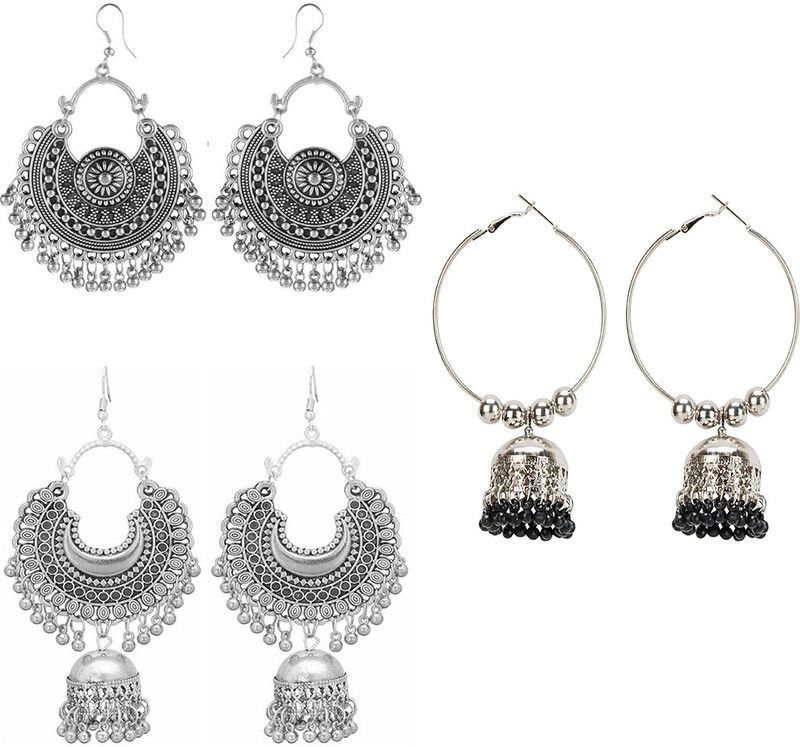 Combo earrings Alloy Chandbali Earring, Jhumki Earring