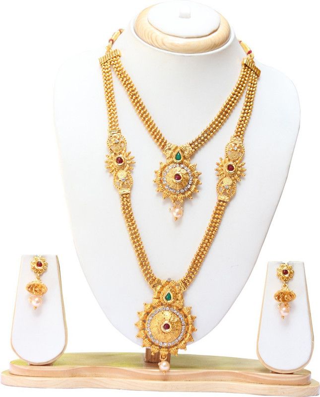 Copper Jewel Set  (Gold, Green, White, Pink)