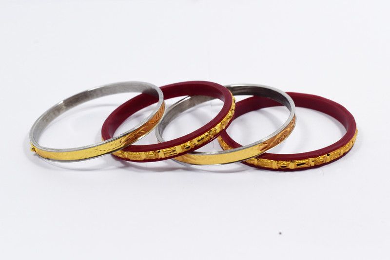 Copper Gold-plated Shakha Pola  (Pack of 4)
