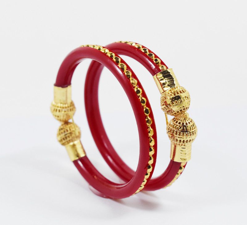 Brass Gold-plated Shakha Pola  (Pack of 2)