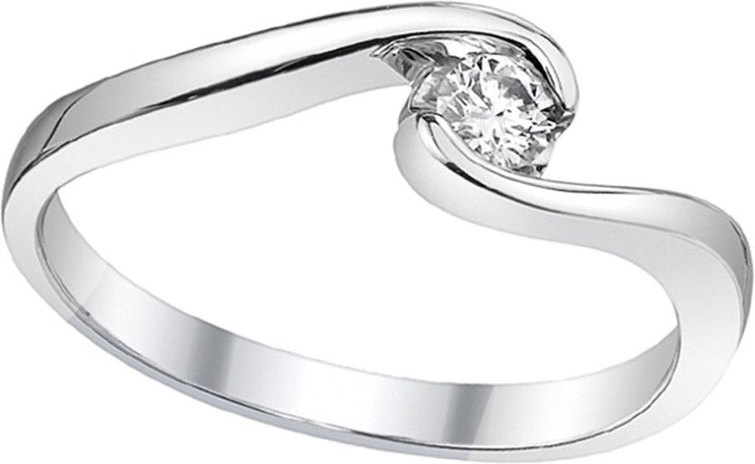 The Lopold American Diamond Studded 92.5 BIS Hallmarked Silver Ring