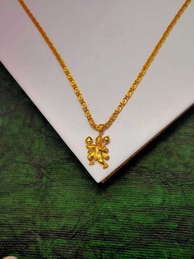 Fli Jaleb chain Bjrang Bali with Gada Gold-plated Plated Brass Chain