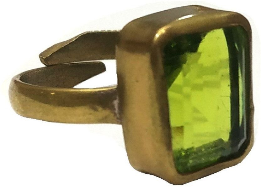 Stone Peridot Gold Plated Ring