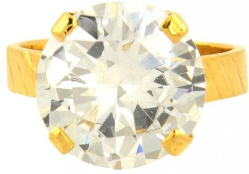 Stone Zircon Copper Plated Ring