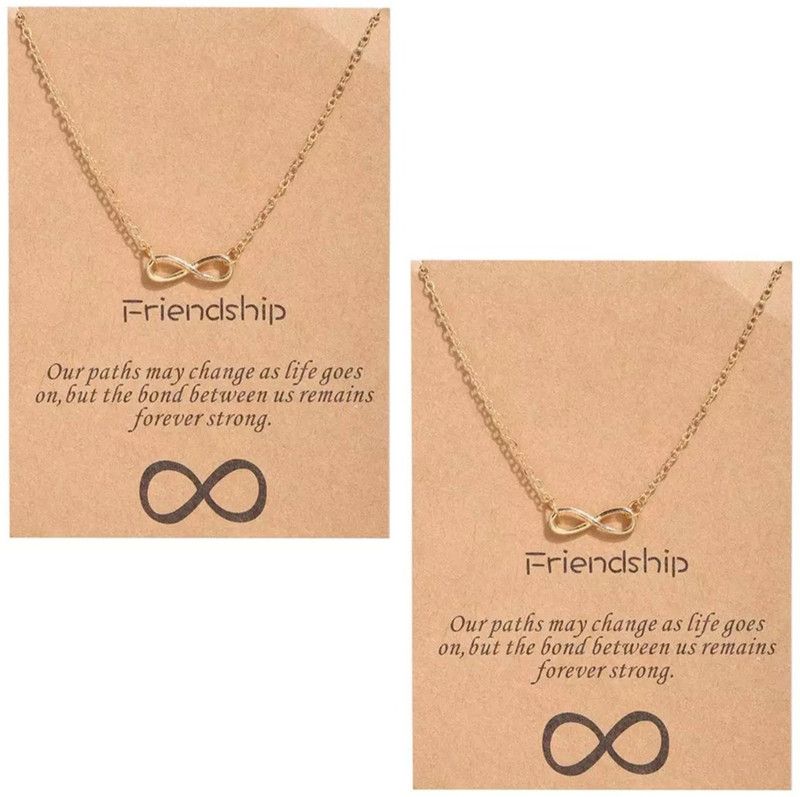 Combo Of 2 Beautiful Gold Plated Elegent Infinity Pendent Gold-plated Alloy Pendant