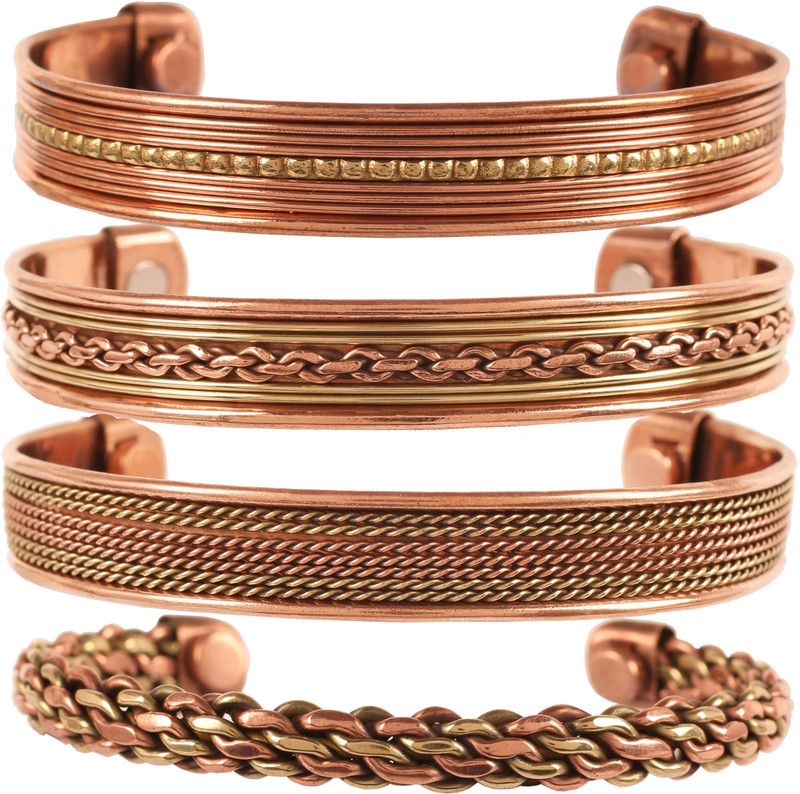 Copper Copper Bracelet  (Pack of 4)