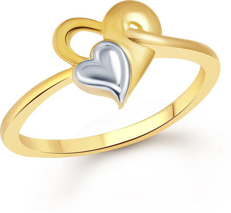 Solo Heart Alloy 18K Yellow Gold Plated Ring