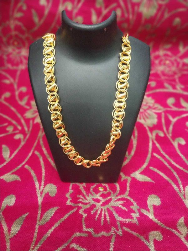 Handicraft Chain Double Ring Gold Plated Casual Neck Jewellery for Women/Men Metal Chain