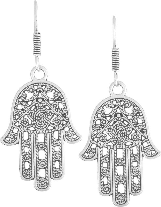 German Silver Oxidized Earrings for Women and girls German Silver Drops & Danglers