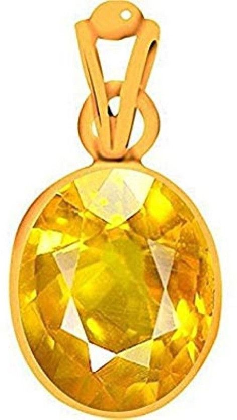 Yellow sapphire Pukhraj 100% Original Gemstone pandents Sapphire Shell