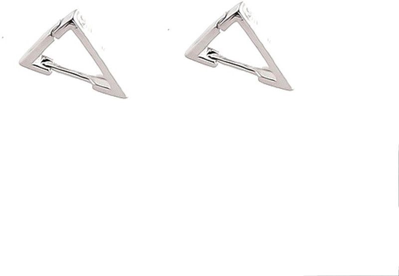 Triangular Pointed Stainless Steel Hoop Earring