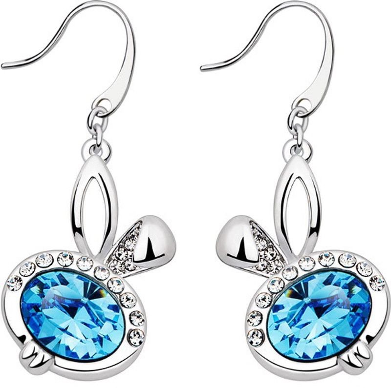Classic Round Swarovski Crystal Alloy Drops & Danglers